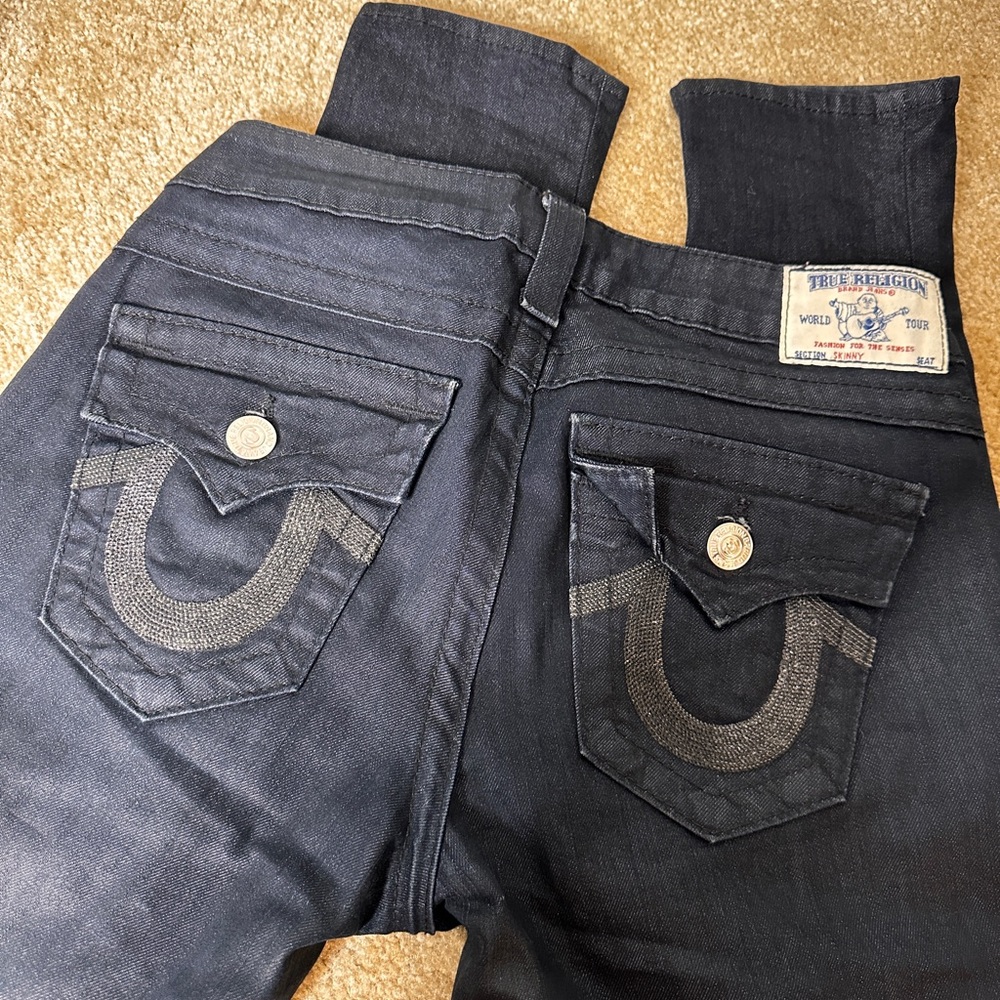 True Religion Women's Dark Blue Skinny Jeans